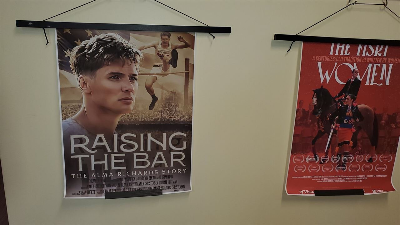 DocuVision festival film posters on display